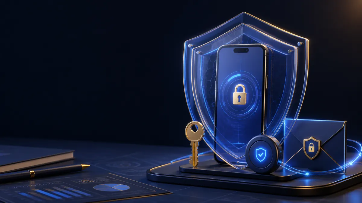 Shielded smartphone representing FU88 account safety
