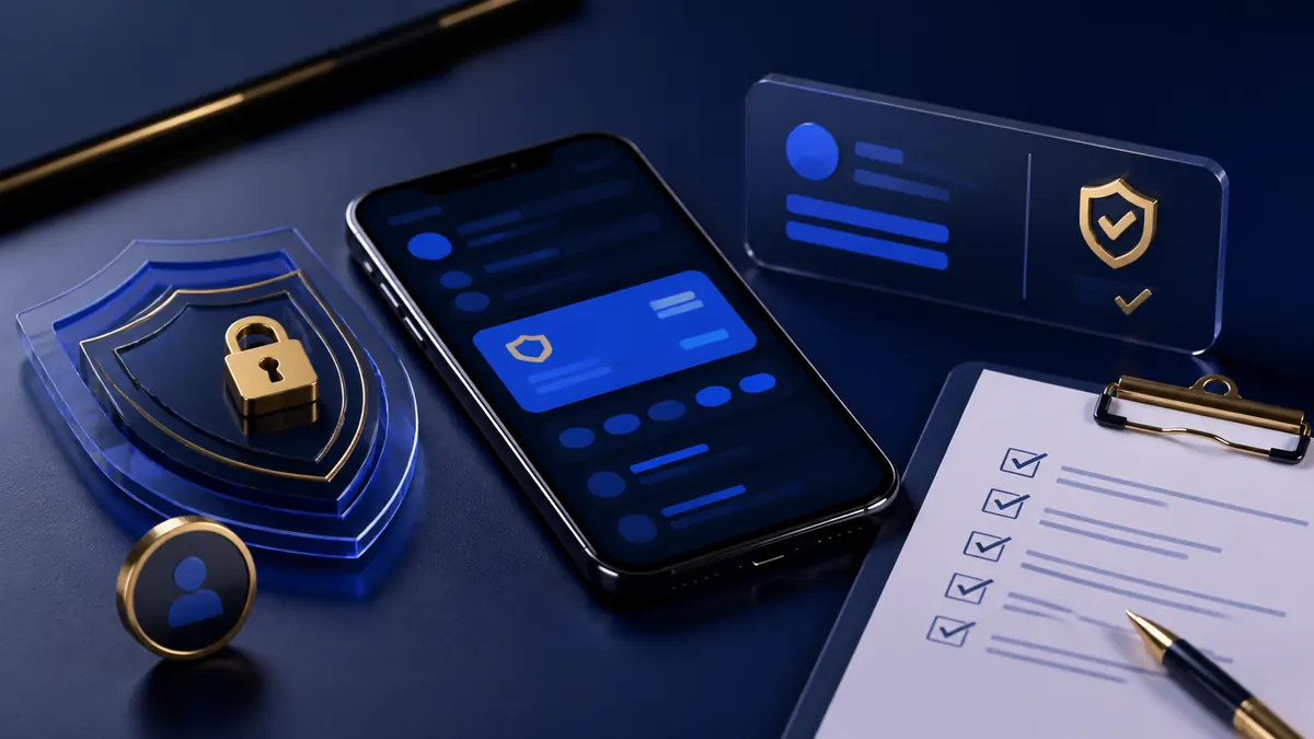 Smartphone, shield and checklist used for an independent FU88 safety review